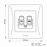 Комп'ютерна розетка Videx BINERA CAT6+CAT3 подвійна кремова (VF-BNSK2PC6TF3-CR)