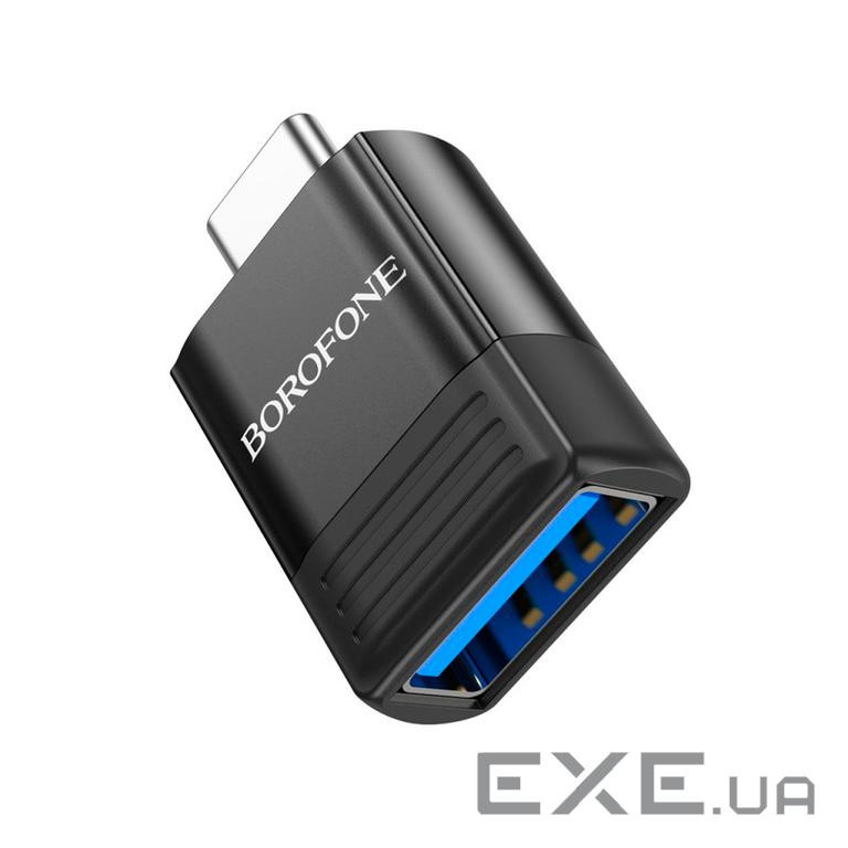 Перехідник Borofone BV18 USB3.0(F) => Type-C(M), Black, Blister (Borofone BV18OT) Borofone BV18 USB3.0(F) => Type-C(M),