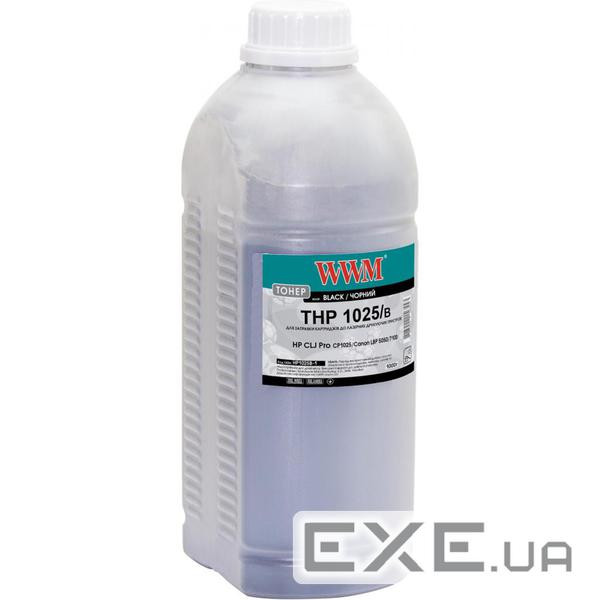 Тонер HP CLJ CP1025/Canon LBP 5050/7100, 1000г Black WWM (HP1025B-1) (HP1025B-1кг)