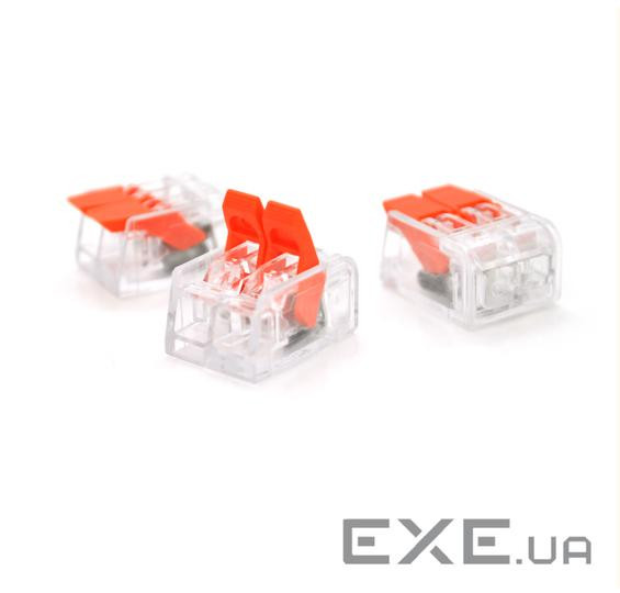 З"єднувач кабелю 2-pin аналог WAGO K221-412, 10штпак Voltronic (K221-412/10) (K221-412 / 10)