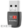 Мережевий адаптер ColorWay, Black, USB 2.0, WiFi 6, до 286 Mb/s (CW-AD-W1)