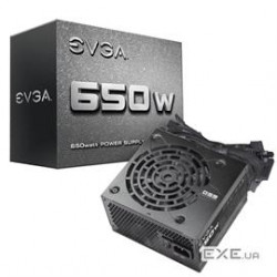 EVGA Power Supply 100-N1-0650-L1 650W +12V 120mm Fan ATX Retail
