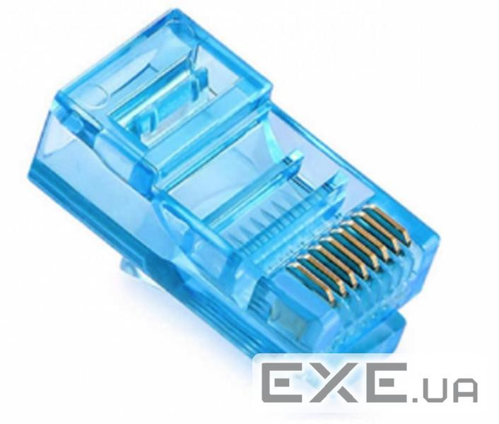 Конектор Ritar RJ-45 8P8C UTP Cat-5 (100 шт / уп .) Q100 Blue (RJ45ML-Blue)