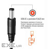 Кабель ColorWay для роутера 12V (USB-DC 5.5х2.5mm) 1 м , Black (CW-CBUD067-BK)