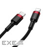 Кабель Baseus Cafule Type-C to Lightning PD 18W 1M Чорний/Червоний (CATLKLF-91) (CATLKLF-91 1м )