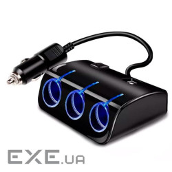 АЗП розгалужувач WEIFENG, 12V-3 * 12V + 2 * USB, Black, Blister (WF-0120 Black)