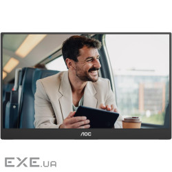 Монiтор TFT AOC 15.6" 16T20E2 16:9 IPS FHD Mini HDMI USB-C MM Portable Black