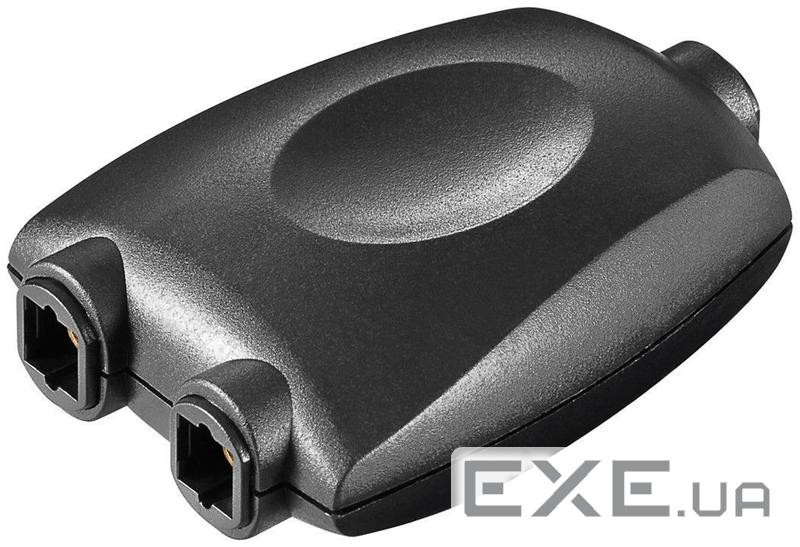 Перехідник аудіо Toslink 1x2 F / F (Splitter), адаптер Y-form оптичний, чорний (75.01.1921-1)