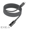 Магнітний нейлоновий кабель PD60 Вт USB-C до USB-C для цифрового дисплея 1,2 м - сірий (XCC-1067-GY)