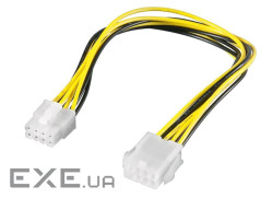 Кабель живлення-подовжувач ATX(EPS) 8p M/F,0.28m (62.09.8384-1)