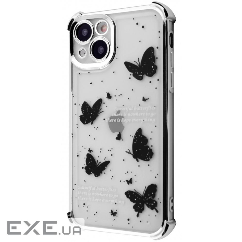 Чехол WAVE Winkie iPhone 14 silver/butterfly (64118 silver/butterfly)