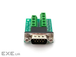 Роз"єм COM(DB9)-конектор,/M Terminal Block 9p Pitch=5.0mm,зелений (62.09.8502-1)