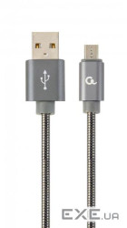 Дата кабель USB 2.0 AM to Micro 5P 2.0m Cablexpert (CC-USB2S-AMmBM-2M-BG)