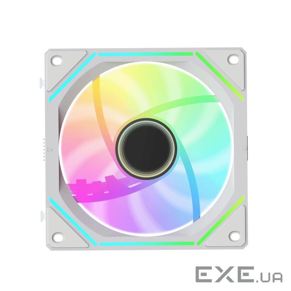 Корпусний вентилятор 120MM GAMMA F12 ARGB REVERSE BLADE білий (GAMMA-F12-WH1AM01U-GL)