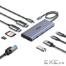 Док-станція USB3.2 Type-C --> HDMIx2, 60Hz/2xUSB-A/2xUSB-C 3.2/ RJ45/SD/TF/PD 100W CM639 Ugr (45380)