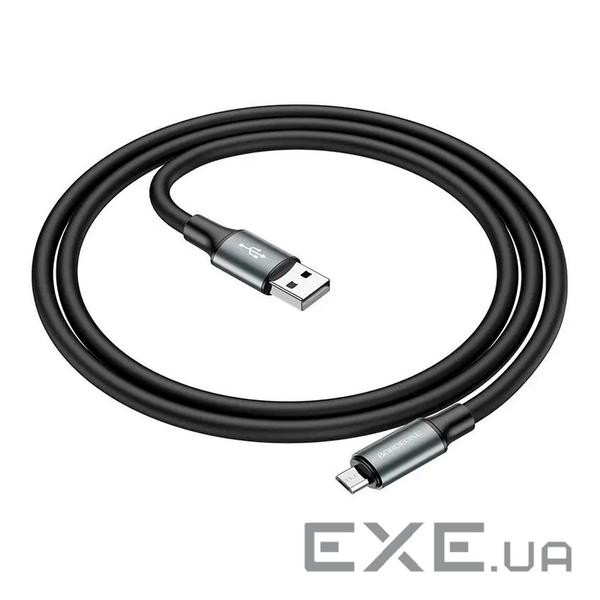 Кабель Borofone BX82, USB-Micro, 2.4A, довжина 1м , Black, BOX (BX82B)