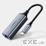 Перехідник USB-C to RJ45 Ethernet 1000Mbps CM199 Ugreen (50737)