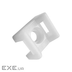 Майданчик під стяжку з отвором під шуруп, 22x15 мм (100шт), білий (INCT-HC-2-WH)