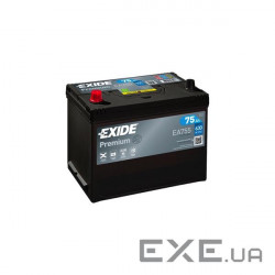 Акумулятор автомобільний EXIDE PREMIUM 75A (EA755)
