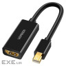 Перехідник Mini DisplayPort M to HDMI F 4K 30Hz black Ugreen (40360)
