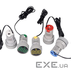 Вимірювач температури ST16C, LED індикація зелена, круглий 22мм, -25 - +199&deg;C, (ST16C-Green) , -25 - +199&deg;C, (ST