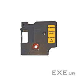 Стрічка для принтера етикеток UKRMARK RL-D-45023P-BK/GO, аналог DYMO S0720630, 12мм х 7м . (CD45023P)