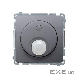 Bыключатель Basic с датчиком движения, с реле 8(2)А 230В, сталь inox (BMCR10P.01/21)