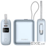 УМБ Choetech 10000mAh 35W PD3.0 USB-C In/Out, with buid-in type-C cabel голуба (B832-LBE)