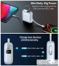 УМБ Choetech 10000mAh 35W PD3.0 USB-C In/Out, with buid-in type-C cabel голуба (B832-LBE)