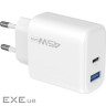 СЗУ Proove Silicone Power 2 45W (Type-C+USB) white (WCSP24110002)