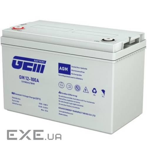Акумуляторна батарея GEM Battery 12V, 100A, AGM (GM 12-100)