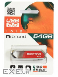 Флешка MIBRAND Aligator 64GB Dark Red (MI2.0/AL64U7DR)