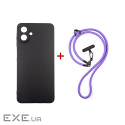 Чохол до мобільного телефона Dengos Case + Cross-body Strap Samsung Galaxy A07 Black (DG-KM-CCRB-16)