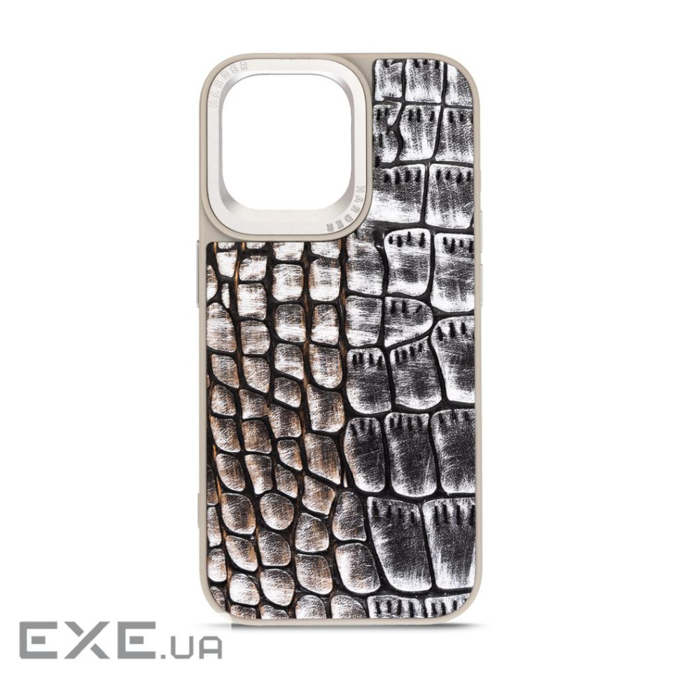 Чохол до мобільного телефона Harder Glamorous Croco Apple iPhone 15 Pro Max Grey Gold (ARM76766)
