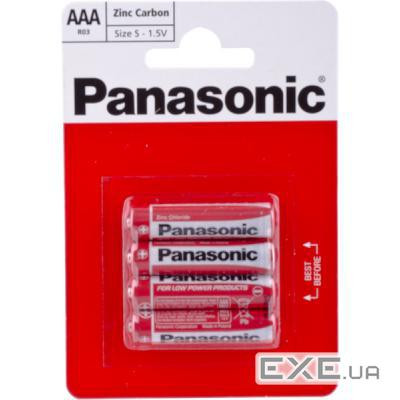 Батарейка Panasonic AAA R03 RED ZINK * 4 (R03REL/4BP)