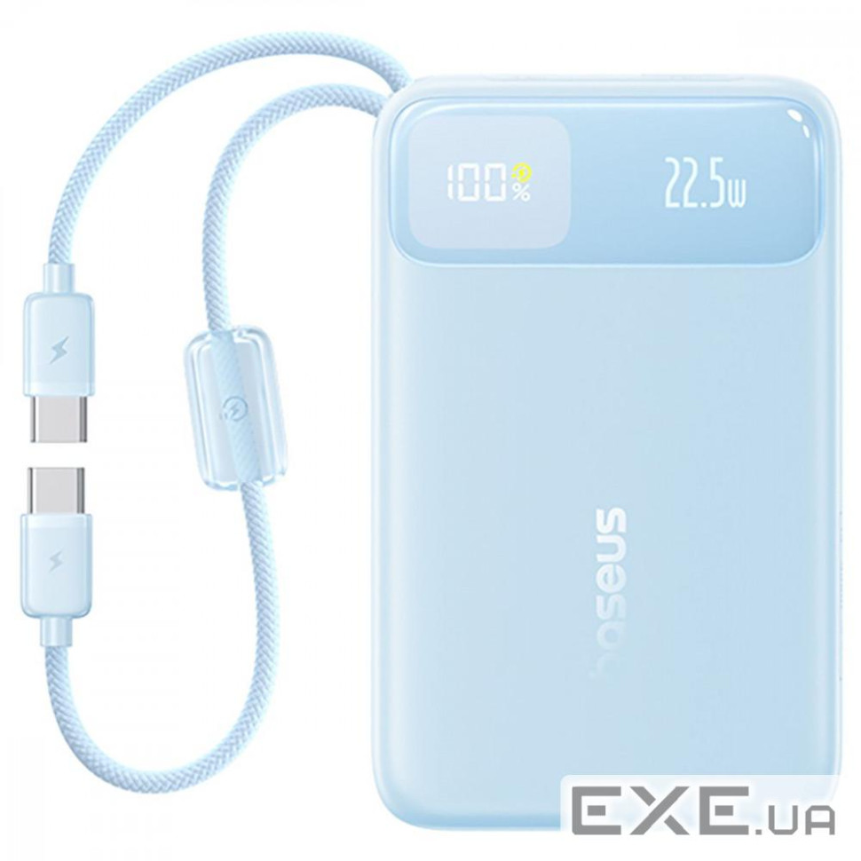 Портативна Батарея Baseus EnerFill FC11 Digital Display 10000mAh 22.5W + Кабель Type-C to (E0030402)