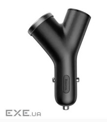 Зарядний пристрій Baseus Y type dual USB-A Black (CCALL-YX01)