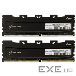 Модуль пам'яті EXCELERAM Kudos Red DDR4 3200MHz 16GB Kit 2x8GB (EKBLACK4163222AD)