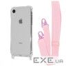 Чохол WAVE Clear Case with Strap iPhone Xr pink sand (57005 pink sand)