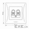 Комп'ютерна розетка Videx BINERA CAT6+CAT6 подвійна кремова (VF-BNSK2PC6-CR)