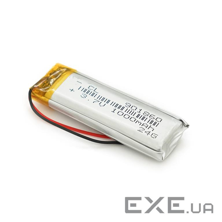 Літій-полімерний акумулятор 9*18*60mm (Li-ion 3.7В 900мА &middot, год) (901860) ) (901860)