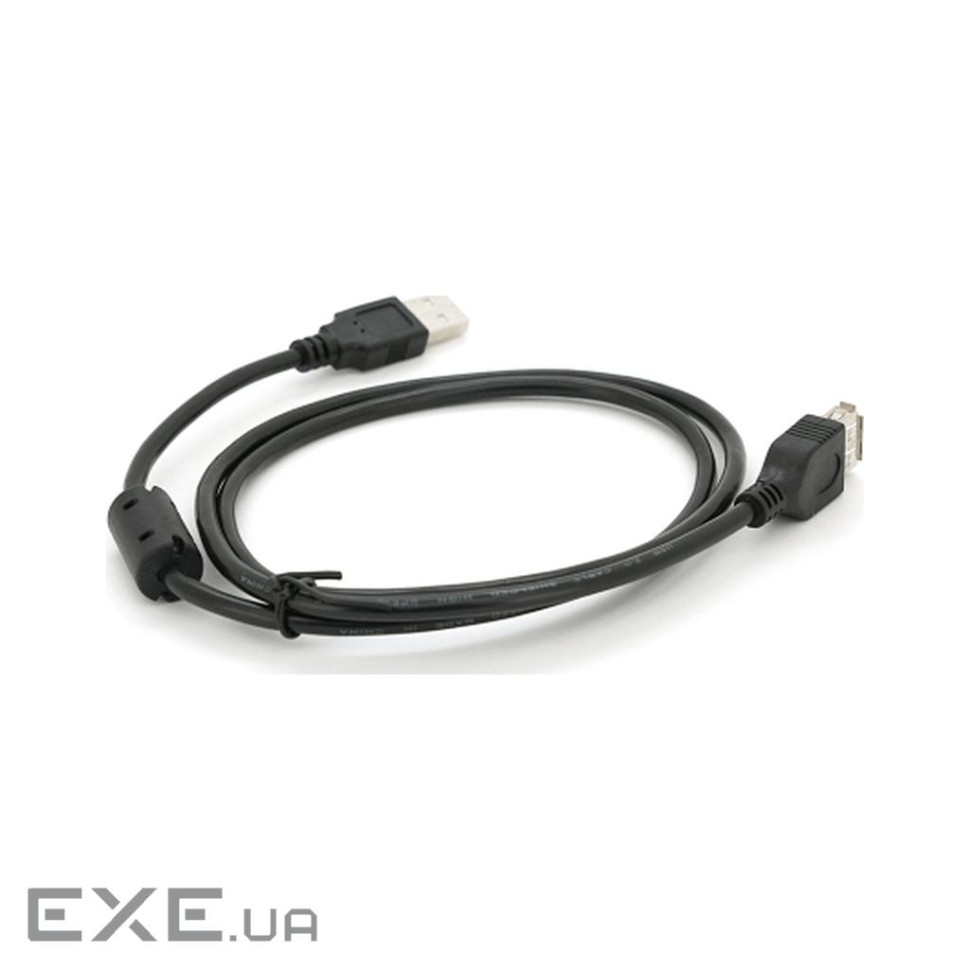 Дата кабель USB 2.0 AM/AF 1.0m ferrite black Voltronic (YT-AM/AF-1.0B)