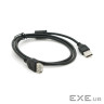 Дата кабель USB 2.0 AM/AF 1.0m ferrite black Voltronic (YT-AM/AF-1.0B)