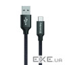 Дата кабель USB 2.0 AM to USB-C 1.0m 2.1А black ColorWay (CW-CBUC003-BK)