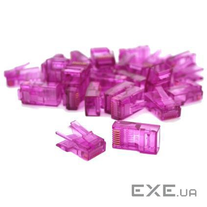 Конектор RITAR RJ-45 UTP Cat.5e 100шт/уп Violet (RJ45ML-VT) (RJ45ML-Violet)
