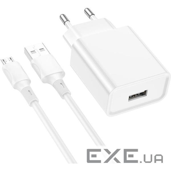 Зарядний пристрій BOROFONE BA74A Aspirer charger set(Micro) White (BA74AMW)