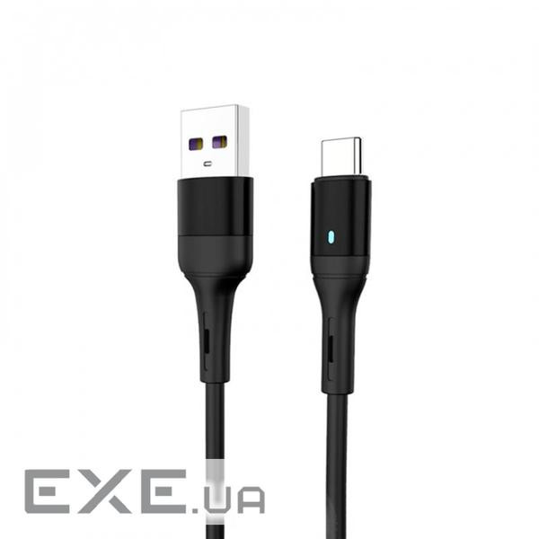 Кабель SkyDolphin S06T LED Smart Power - USB Type-C (M/M), 1 м , Black (USB-000557)