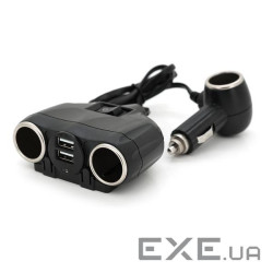 АЗУ розгалужувач Olesson 1630, 12V-3*12V+2*USB, Black, Blister (Ol-1630)