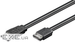 Кабель накопичувача eSATA-SATA 7p M/M 0.5m,I/L-type Shielded Flat,чорний (75.09.3246-10)