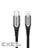 Кабель Vention USB Type-C - Lightning (M/M) швидке заряджання, PD 18 W, 3 A, 480 Mbps, 1 м , Gr (TACHF)